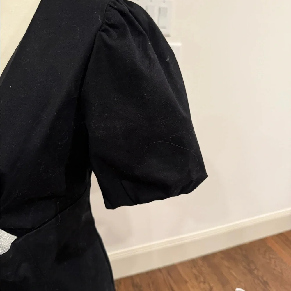 J.Crew Collection Dress In 100% Cotton Poplin Lined Black Size 6